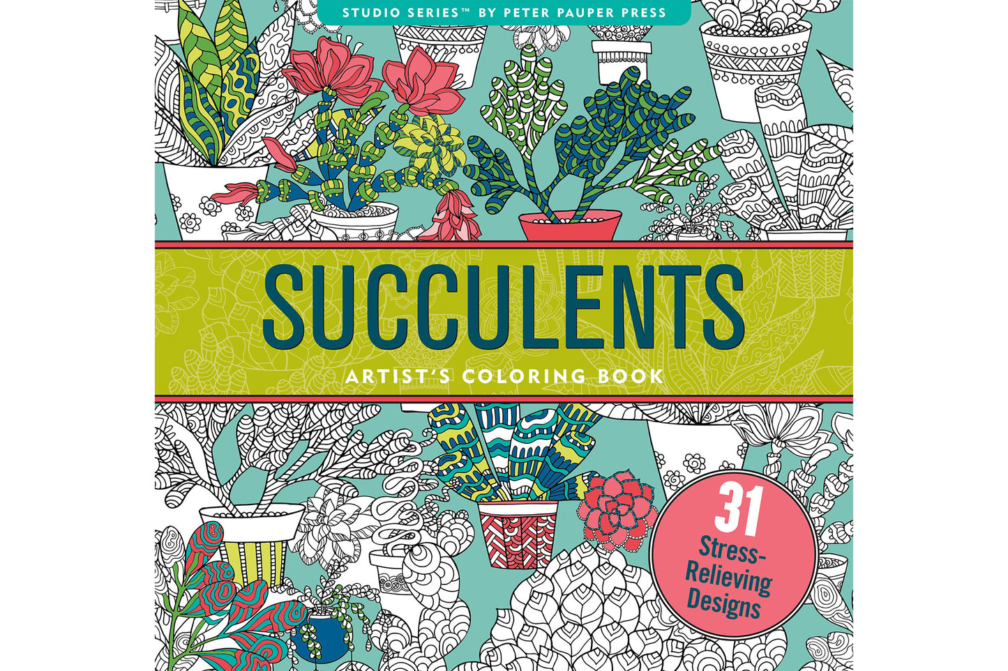 Succulents Adult Coloring Book